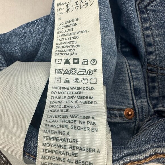 Levis Womens Boyfriend Fit Jeans W27 L27 Mid-Rise Blue Denim - Picture 7 of 7